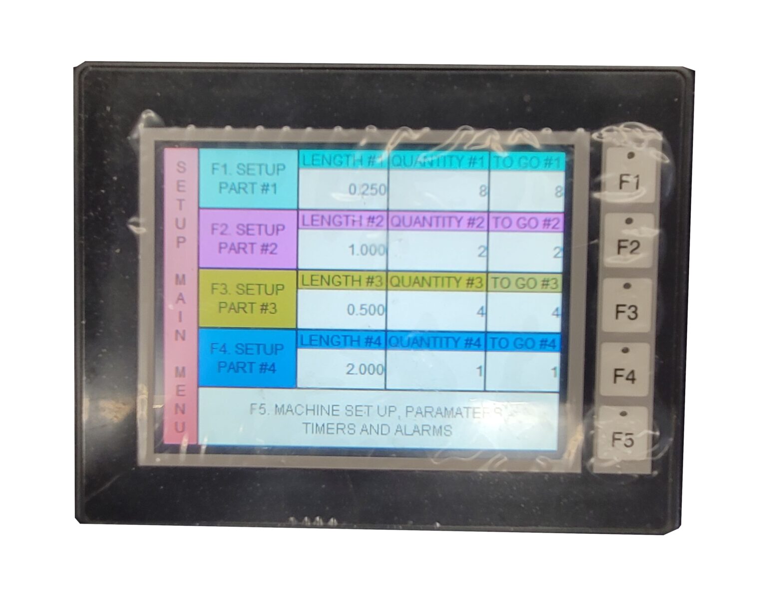 A tablet computer with a screen showing time.